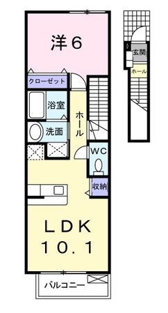 グリーンヴィラージュＢ棟の物件間取画像